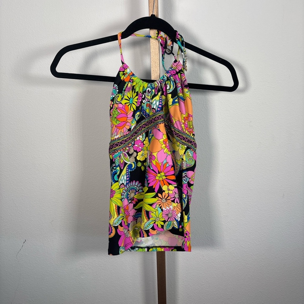 Trina Turk Multicolor Floral Halter Bikini Set Size 8 NWT - Picture 2 of 8